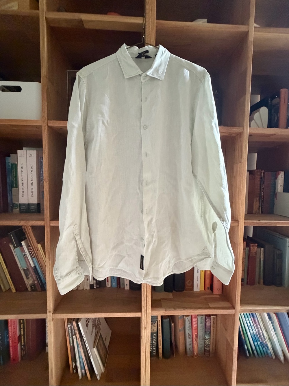 Superdry Men's Mint Light Green Long-Sleeve Button-Down Shirt